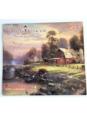 Thomas Kinkade 2016 Painter Of Light Wall Calendar Scenic Artworks Prints Crafts